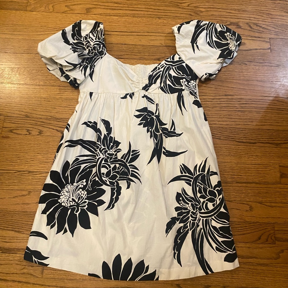 Zara Floral Puff Sleeve Dress - Picture 7 of 7